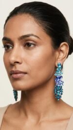 1 Pair Luxury Exaggerated Glass Rhinestone Gradient Color Dangle Earrings, Suitable For Party, Wedding, Holiday - Image 5