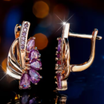 Pair of Luxurious and Elegant Earrings, Charming and Trendy with Artificial Synthetic Zirconia, Wedding Jewelry for Women - Simple Bridal Accessories
