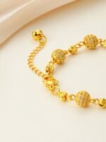 18K Gold Plated Copper, 1pc Fashionable Personalized Beaded Bracelet, Elegant Ladies Bracelet, Suitable For Parties, Gifts, And Daily Wear - Image 4