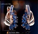 Pair of Luxurious and Elegant Earrings, Charming and Trendy with Artificial Synthetic Zirconia, Wedding Jewelry for Women - Simple Bridal Accessories - Image 3