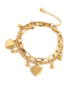 Double Heart Charm Bracelet - Image 4