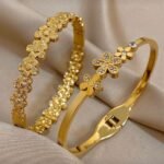 Flower Cuff Bangle