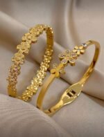 Flower Cuff Bangle