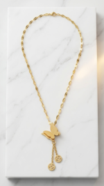 Butterfly Tassel Pendant Necklace