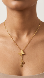 Butterfly Tassel Pendant Necklace - Image 3