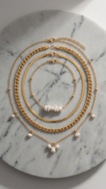 Pearl Gold Layered Necklace