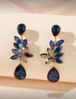 Teardrop Shaped Colorful Floral stone Earrings - Image 4