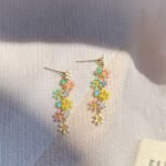 Colorful Floral Drop Earrings