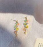 Colorful Floral Drop Earrings