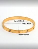 3pcs Stainless Steel European And American Style Bangle - Image 3