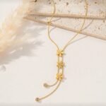 5-Petal Flower Tassel Pendant Necklace