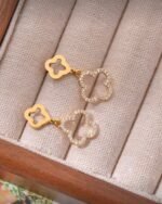 Quatrefoil Clover Drop Earrings - Image 2