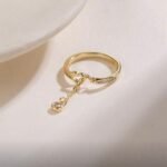 Celeste Heart Gold Plated Adjustable Ring - Image 4