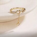 Celeste Heart Gold Plated Adjustable Ring - Image 5