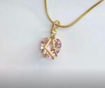 Plated Gold Heart Stone Chain
