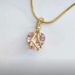 Plated Gold Heart Stone Chain