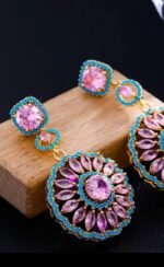 Crystals and Turquoise Earring - Image 4