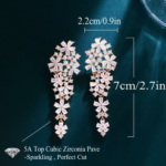 Light Pink Cubic Earrings - Image 2