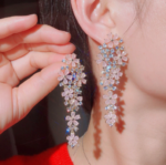 Light Pink Cubic Earrings - Image 4