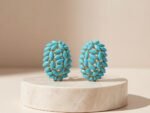 Turquoise Cluster Hoop Earrings - Image 6