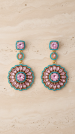 Crystals and Turquoise Earring