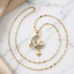 Moon Shaped Pendant Necklace