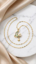 Moon Shaped Pendant Necklace