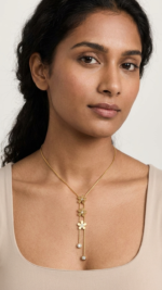 5-Petal Flower Tassel Pendant Necklace - Image 2