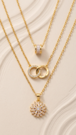 Double-Ring Pendant Necklace - Image 4