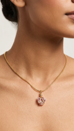 Plated Gold Heart Stone Chain - Image 2