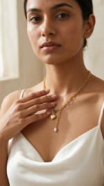 Blue Heart Lariat - 18k Gold plated - Image 2