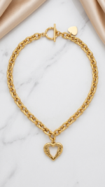 18K Gold Plated Heart Charm Pendant
