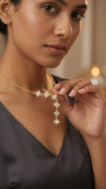 Tassel Clover Necklace - Image 4