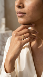 Celeste Heart Gold Plated Adjustable Ring - Image 2