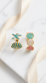 18K Gold Plated Stainless Steel Ocean-Themed Adjustable Finger Ring (4 collections)