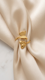 18K Gold Plated Butterfly Finger Ring