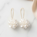 Flower Petal Geometric Long Dangle Earrings