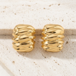 Sculpted Gold Stud Earrings