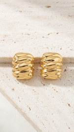 Sculpted Gold Stud Earrings
