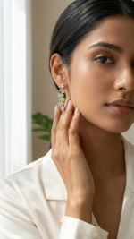 Colorful Floral Drop Earrings - Image 2