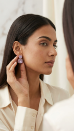 PURPLE COLOR EARRING DROP