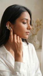 Colorful Party Flower Design (ear bone clip style) - Image 3