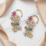 Colorful Party Flower Design (ear bone clip style)