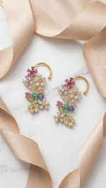 Colorful Party Flower Design (ear bone clip style)
