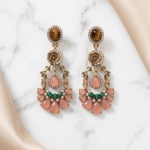 Flower Statement Pink Earrings