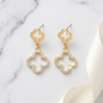 Quatrefoil Clover Drop Earrings