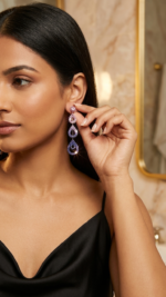 Super Sparkling Water Drop Dangle Earrings - Image 3