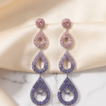 Super Sparkling Water Drop Dangle Earrings