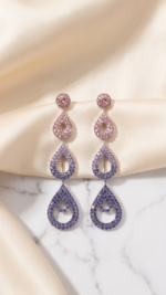 Super Sparkling Water Drop Dangle Earrings