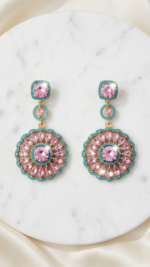 Crystals and Turquoise Earring - Image 3